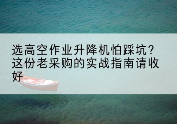 名山高空作业升降机厂家推荐-选高空作业升降机怕踩坑？这份老采购的实战指南请收好