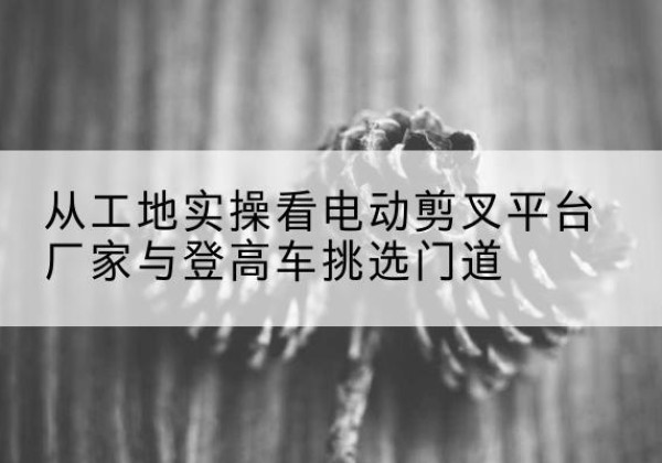 名山电动剪叉升降平台厂家-从工地实操看电动剪叉平台厂家与登高车挑选门道